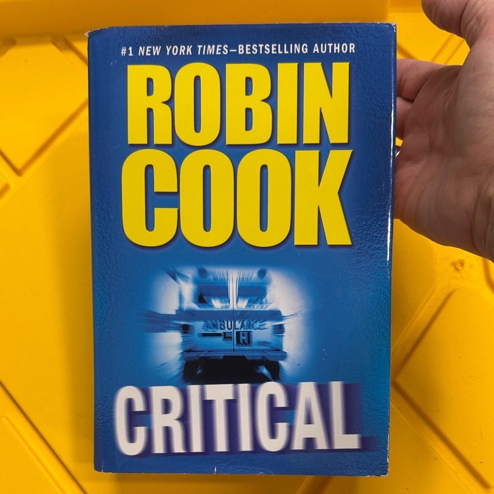 Robin Cook 'Critical' Hardcover Book